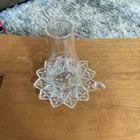 Vintage Small Federal Glass Mini Hurricane Fairy Lamp - Picture 4 of 15